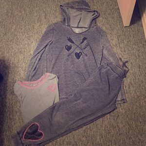 Kids size 10/12 girls 3 piece pajama set